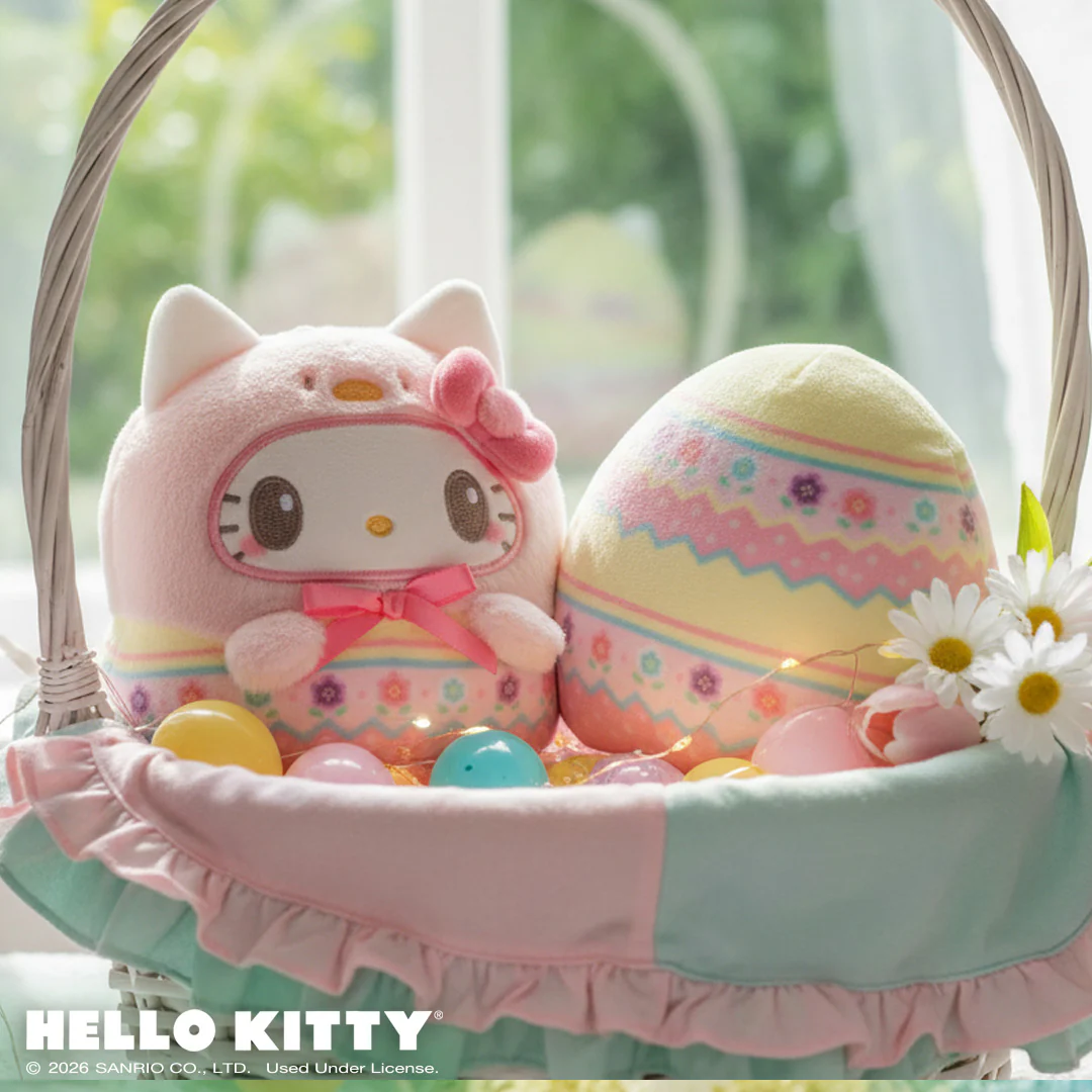 Easter Egg Hello Kitty 4" Reversible Plushie - Image 4