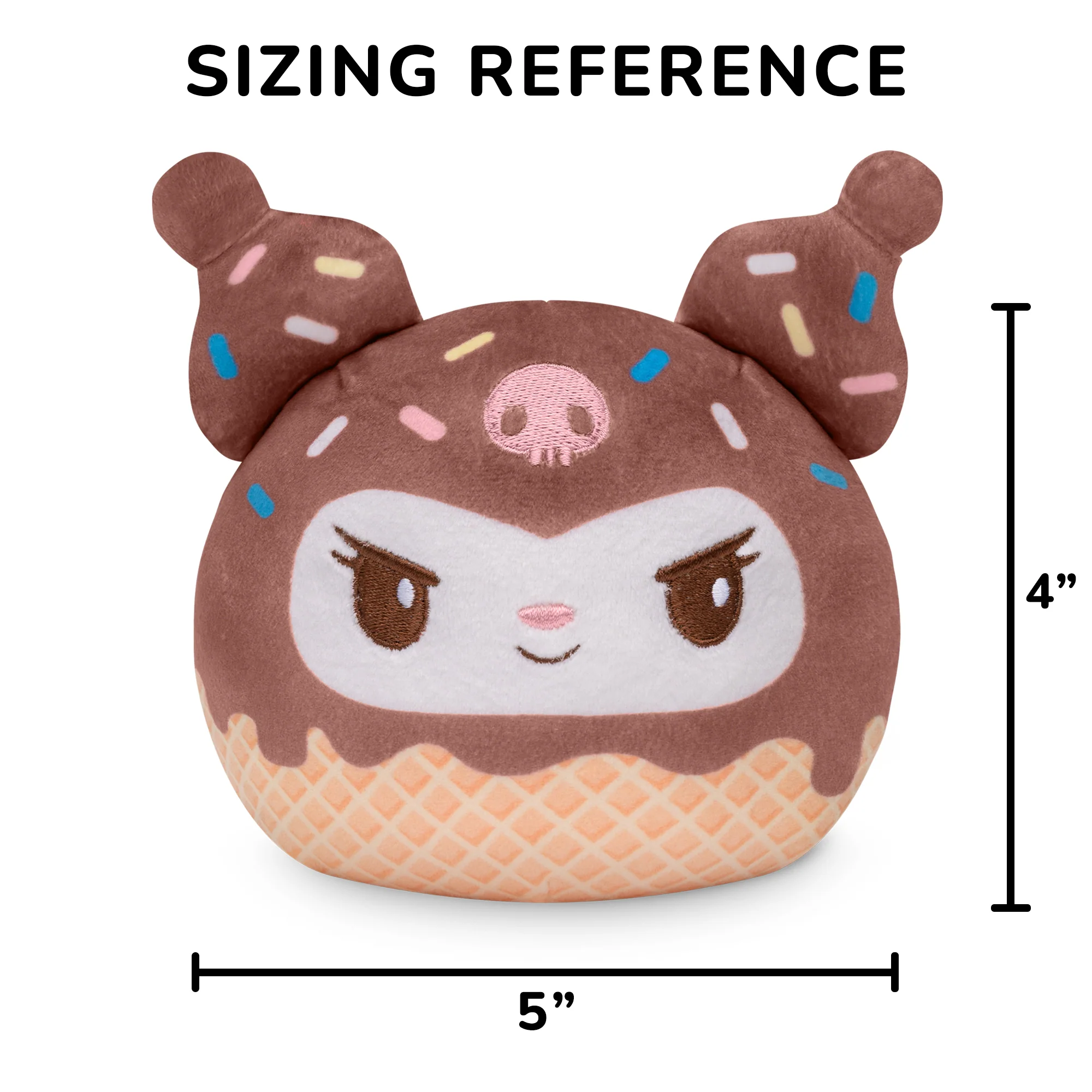 Kuromi Ice Cream Cone 4” Reversible Plushie - Image 5