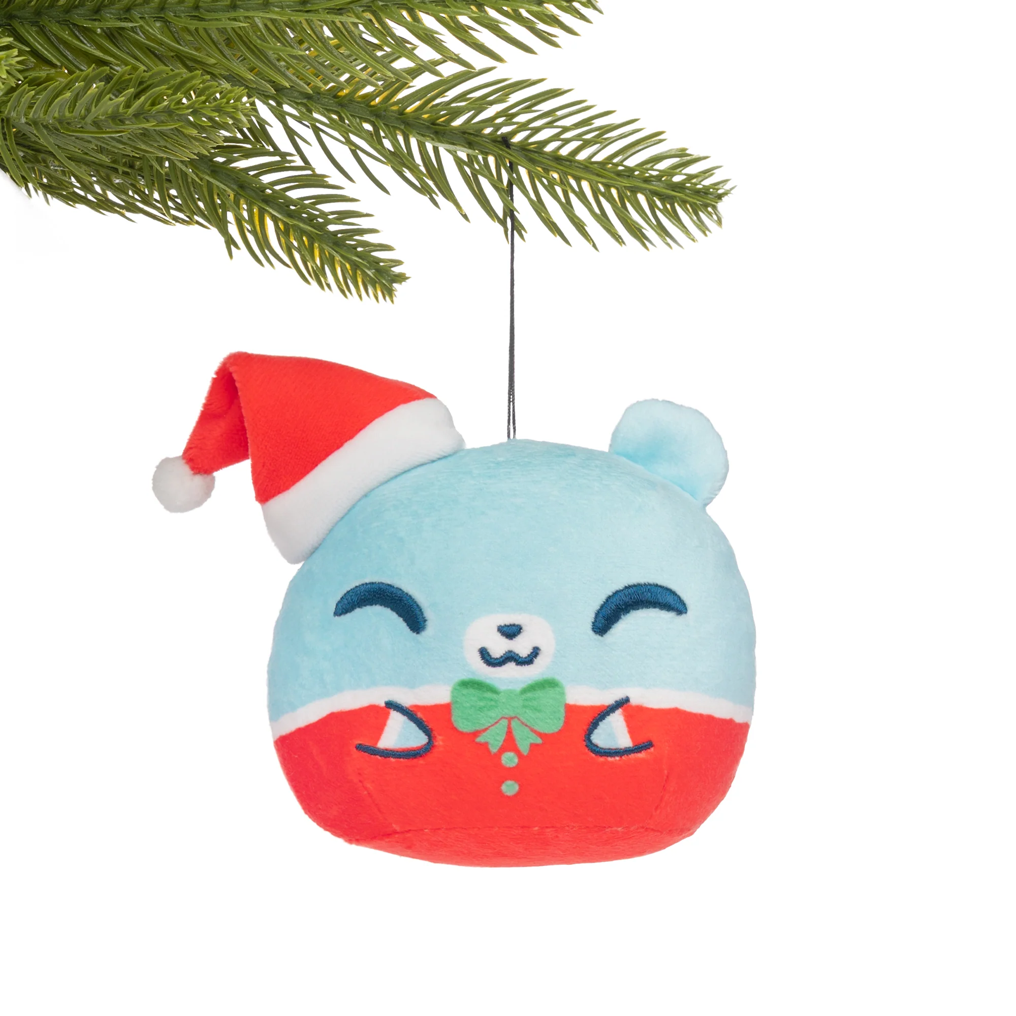 Santa Bear Plushie Ornament - Image 2