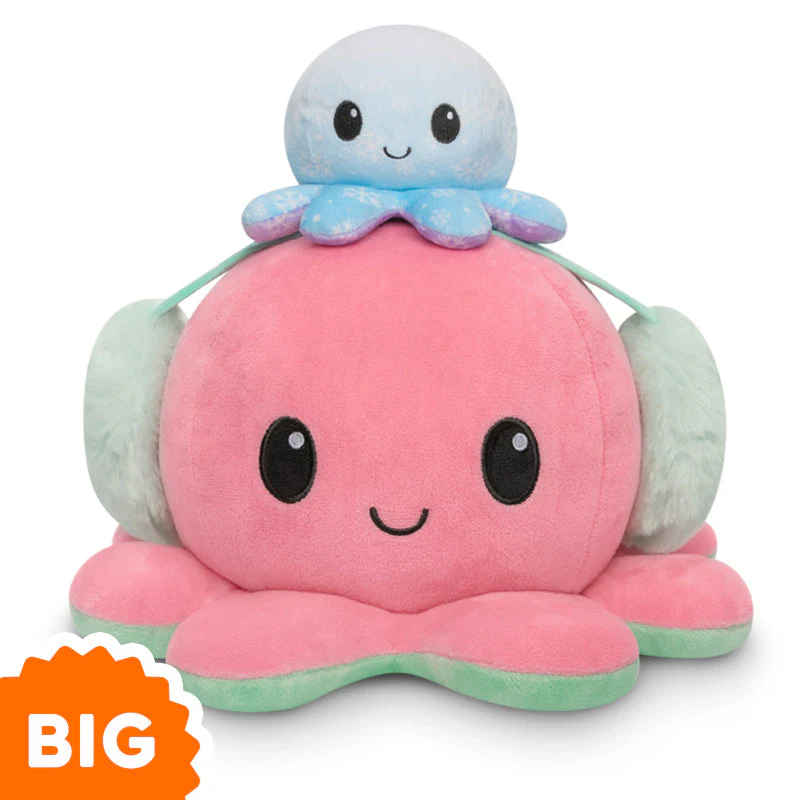 TeeTurtle Big Reversible Octopus Plushie (Earmuffs) - Image 3