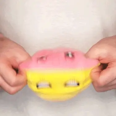TeeTurtle Reversible Ball Plushie (Yellow + Pink) - Image 2