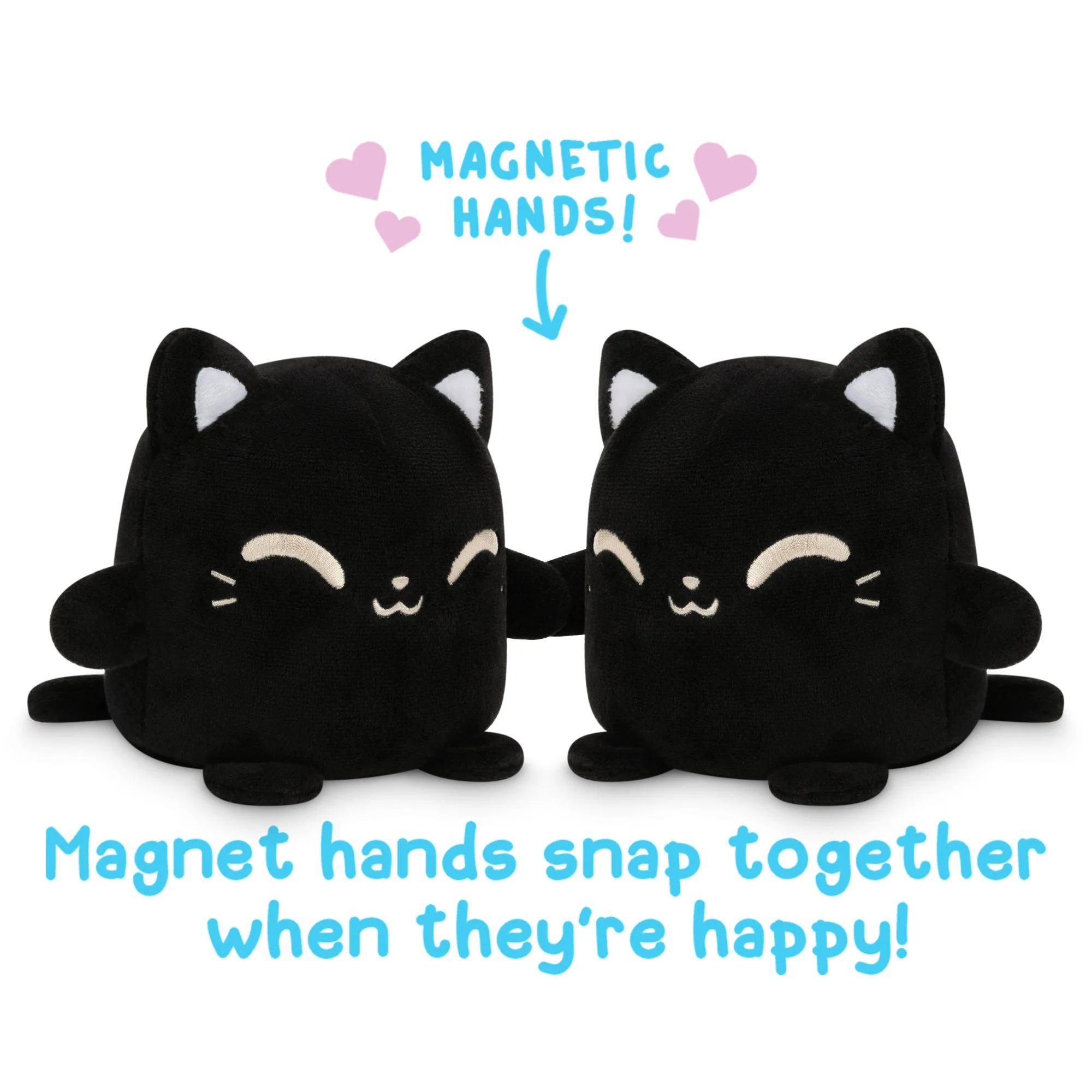 TeeTurtle Reversible Cat Plushmate (Black) - Image 3