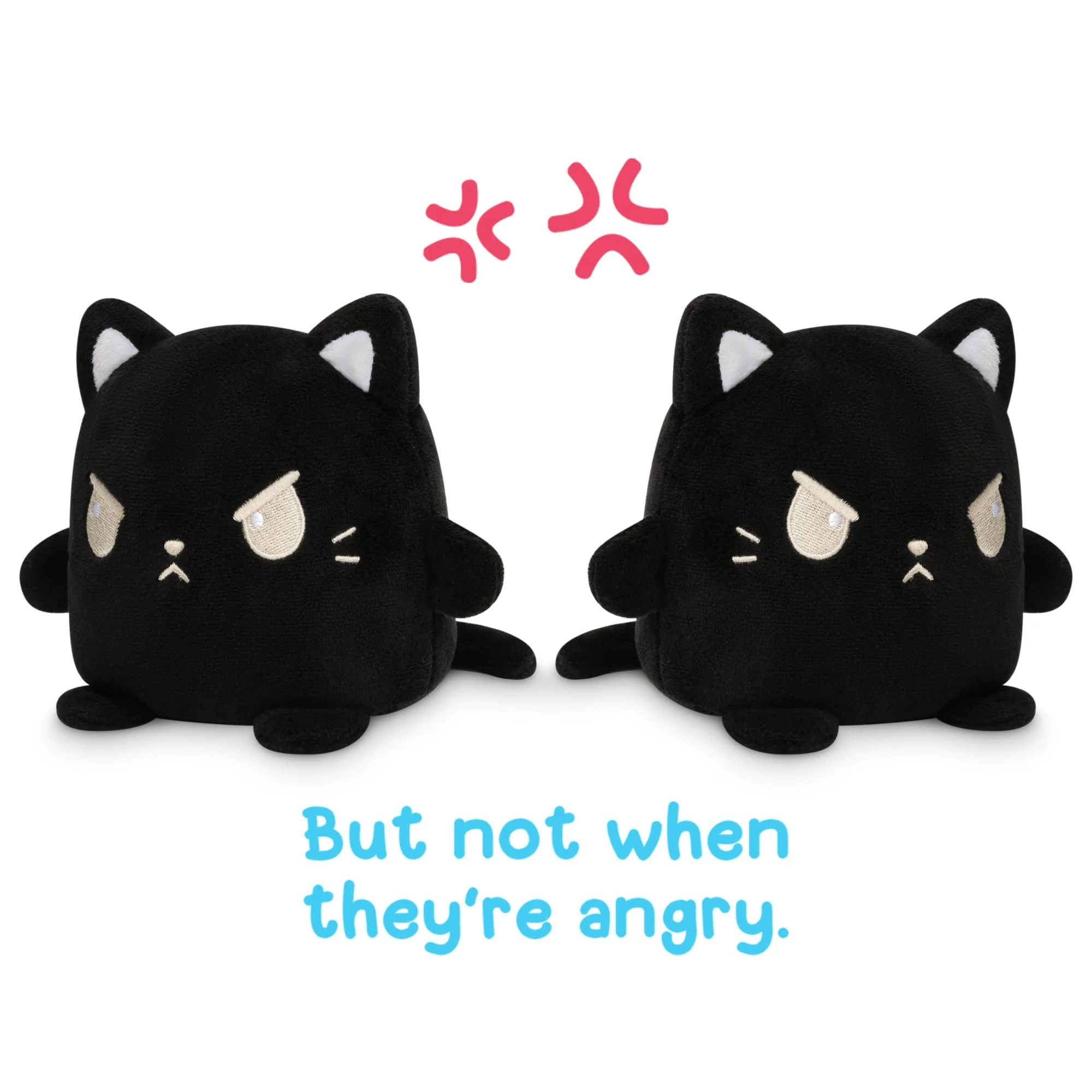 TeeTurtle Reversible Cat Plushmate (Black) - Image 4