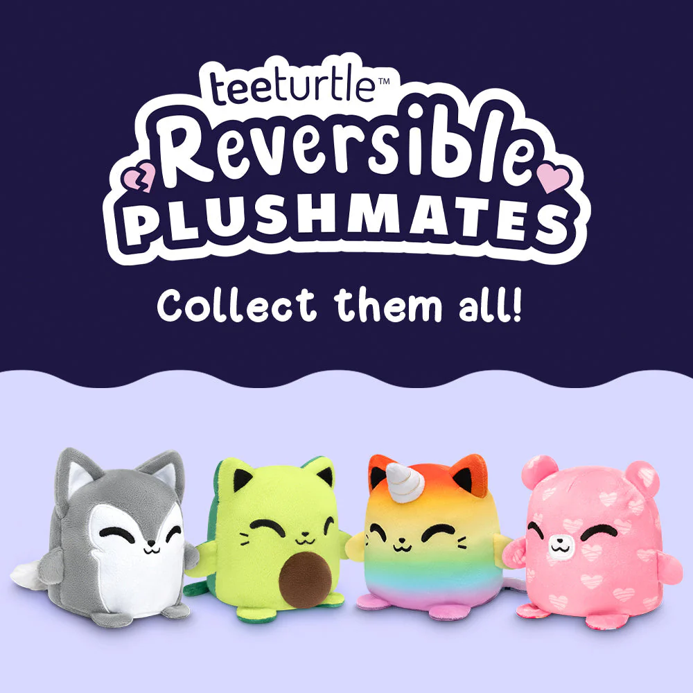 TeeTurtle Reversible Cat Plushmate (Black) - Image 5