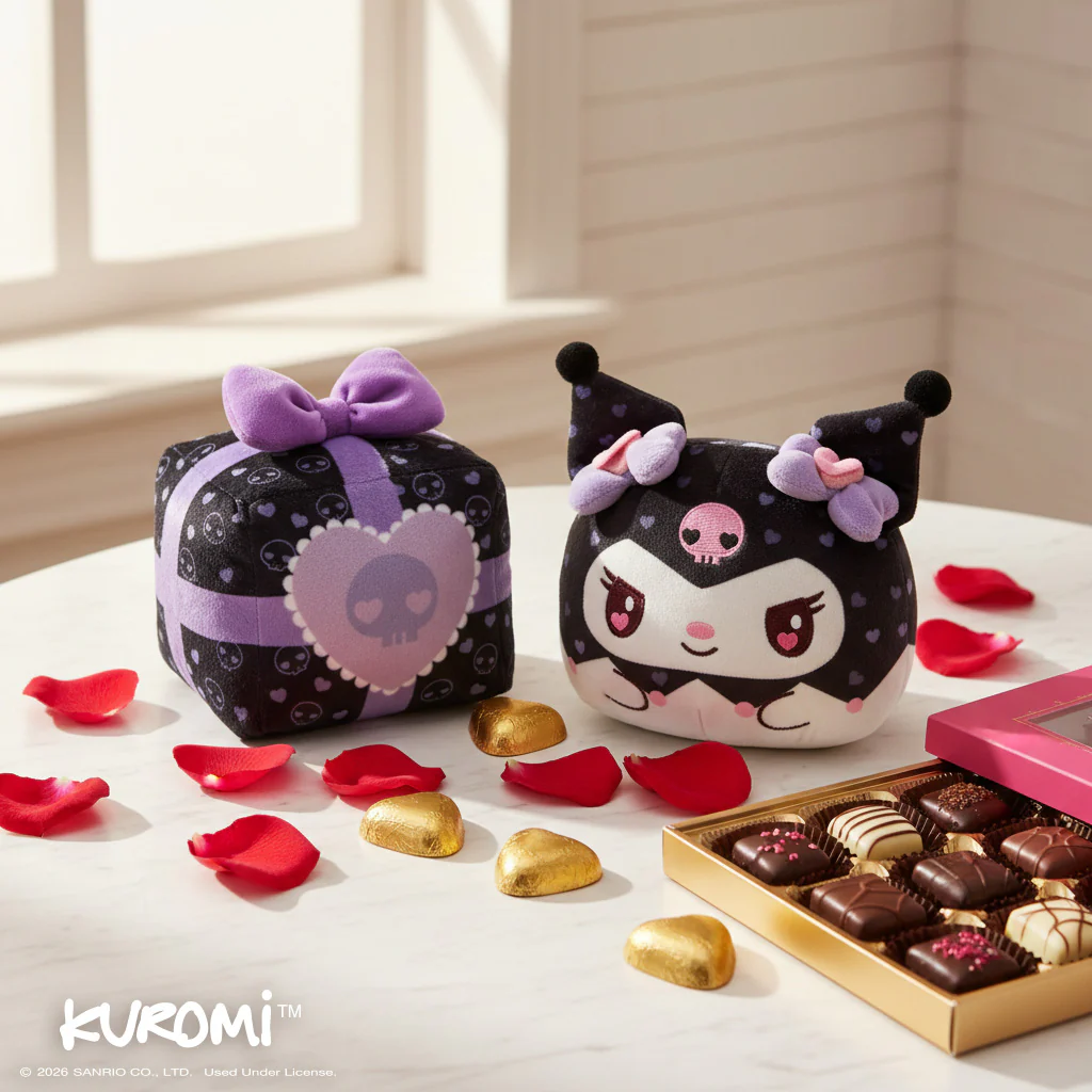 Valentine Present Kuromi 4" Reversible Plushie - Image 4