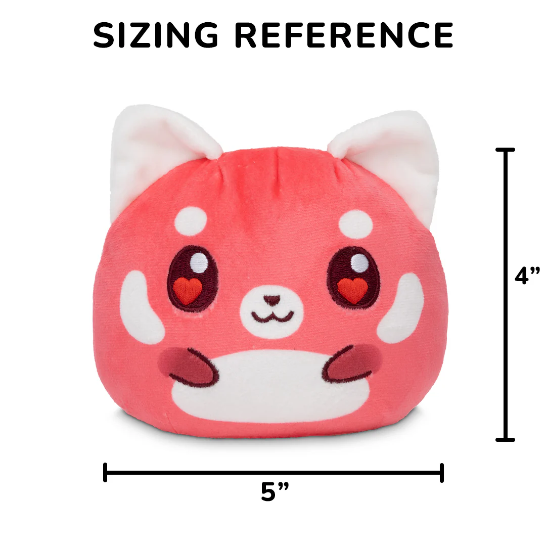 Valentine Present Red Panda 4" Reversible Plushie - Image 3
