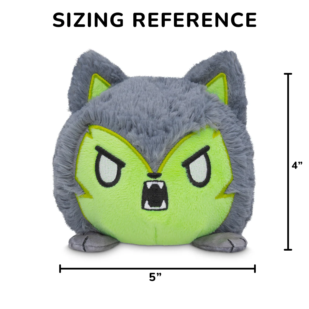 Halloween Wolf & Werewolf 4" Reversible Plushie (Glow) - Image 5